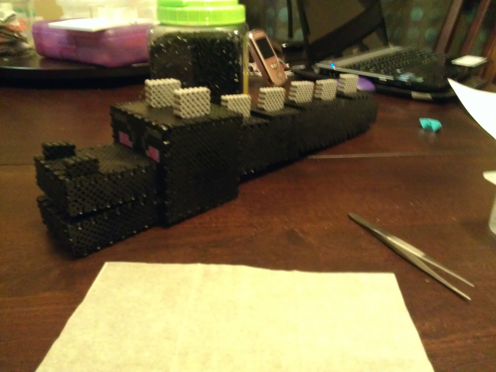 dragon Dragon Minecraft  HUGE! Ender Beads Made Perler   papercraft template  of Godbold's ender Ashley